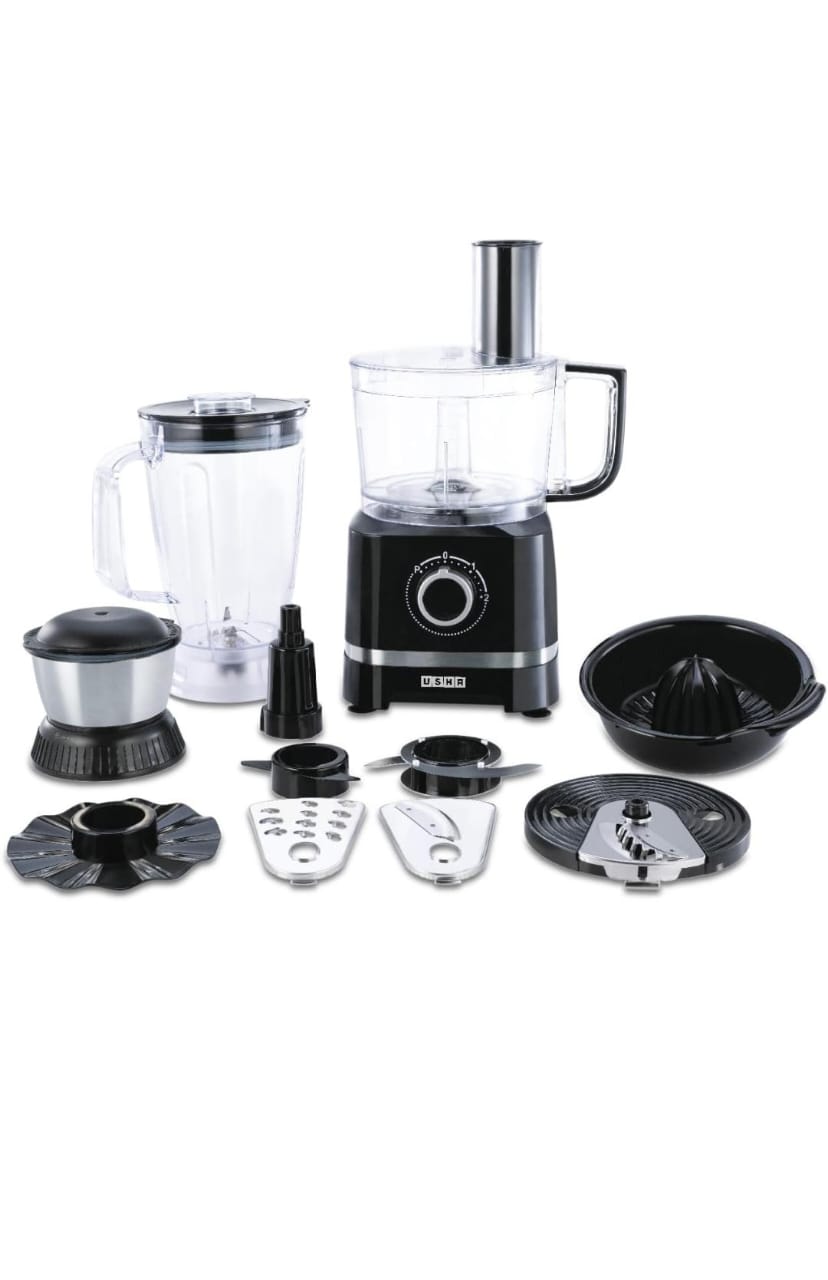 usha-ichef-food-processor-800-watts-copper-motor-with-9-accessories-8-functions-black