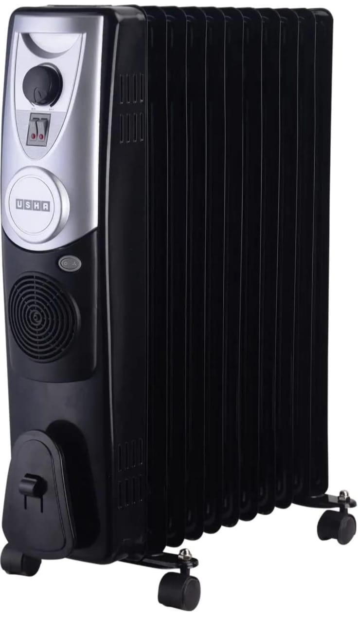 usha-ofr-4211-fptc-2500w-oil-filled-radiator-room-heater-with-11-fin-3-heat-setting-minimum-order-qty-3-pcs